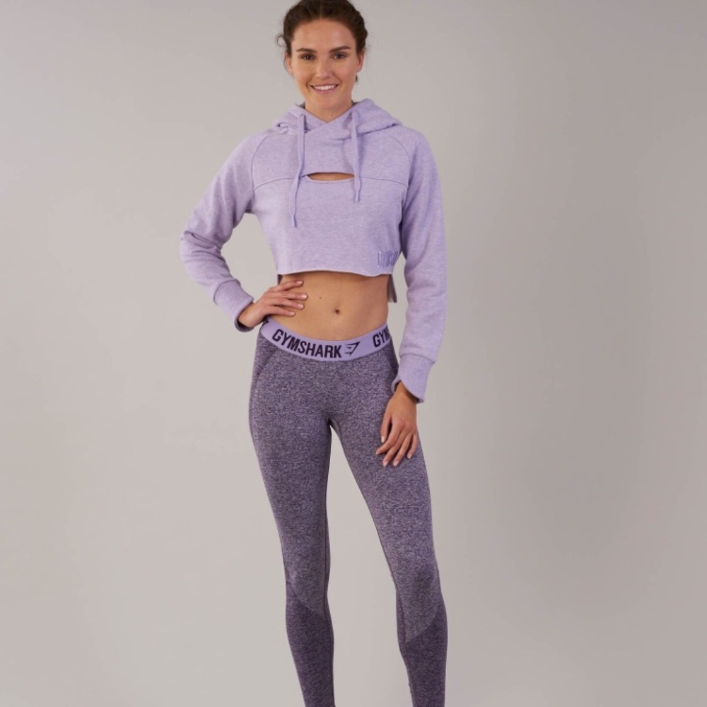 Gymshark cropped raw edge hoodie